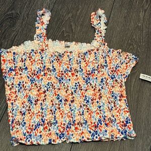 Old Navy smocked floral tank top
